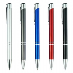 Promo Cheap ball Point Metal Custom Aluminum pen Simple engraved logo Personalized print Touch Gift pen