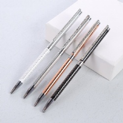 Manufacturers promote metal engraving and diamond inlaid luxury metal ballpoint pens