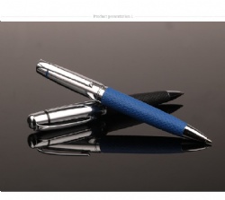 Manufacturers promote business office metal ballpoint pen Luxury high-grade leather metal pen