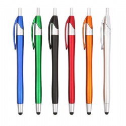 Promotion Multi-function touch plastic ballpoint pen 2 in 1 color gourd ballpoint pen