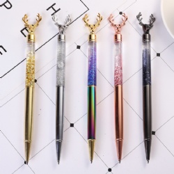 Promotion Custom Christmas Elk Metal ballpoint pen DIY into oil ballpoint pen Christmas gift