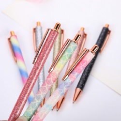 Can DIY glitter ballpoint pen promotion telescopic metal ballpoint pen girl ballpoint pen