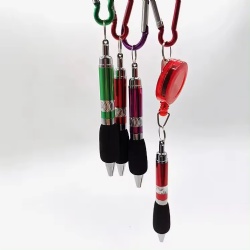 Keychain cable puller Lose proof easy to pull gift pen Mountain button pen Easy to pull metal ballpoint pen