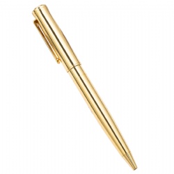 Factory customized electroplated metal ballpoint pen business gifts meeting minutes pen gold color