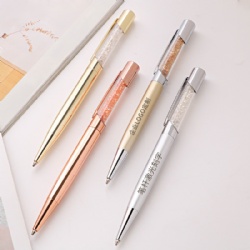 Custom writing smooth diamond metal ballpoint pen office best-selling pen custom company LOGO