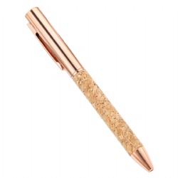 New customized wood and metal combination ballpoint pen rose gold metal pen custom LOGO