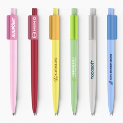 Manufacturers custom new click plastic ballpoint pen color contrast with office girls and boys universal pen