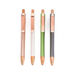 Latest style Click metal ballpoint pen with pen holder to customize LOGO writing gift Custom ballpoint pen