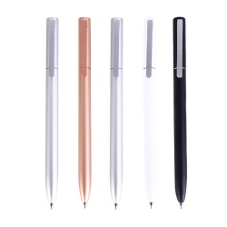 Factory customized new ballpoint pen office men and women universal metal pen rotating out refill