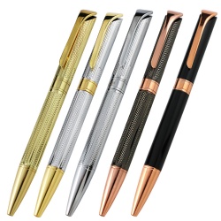 Luxury ballpoint pen heavy industry engraving pattern custom gift box packaging