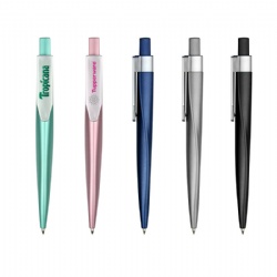 Spray painted triangle rod plastic ballpoint pen comfortable to hold exhibition gifts Ballpoint pen can be customized LOGO