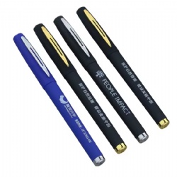 Cheap plastic ballpoint pen bar matte material with pen holder customizable LOGO black