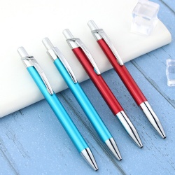 Custom event Gift Metal pen Click with pen holder ballpoint pen color printing LOGO