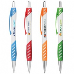 Custom promotion ballpoint pen Click plastic pen black blue pen refill