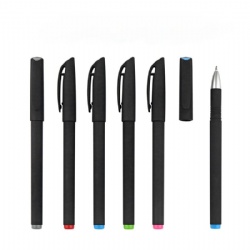 Bright Soft Touch neutral ballpoint pen manufacturer custom promotion business gift pen can be customized LOGO black