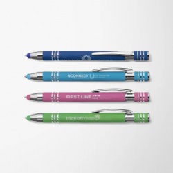 New promotional rubber coated touch touch metal ballpoint pen can be customized LOGO office gift customization